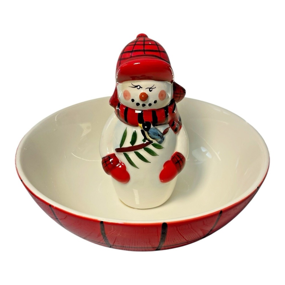 Pfaltzgraff "Camp Jingles" Snowman‎ Serving Dish Holiday 2009 Festive Tableware